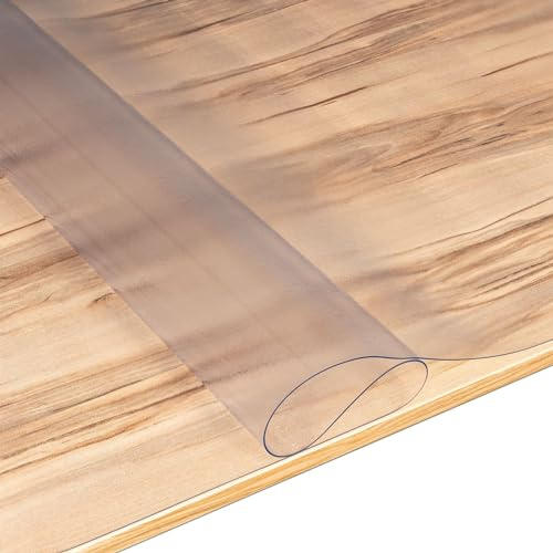 ANRO Pellicola protettiva per tavolo con struttura per tavoli in vetro lucido e protezione da tavolo, 1,5 mm, 270 x 120 cm