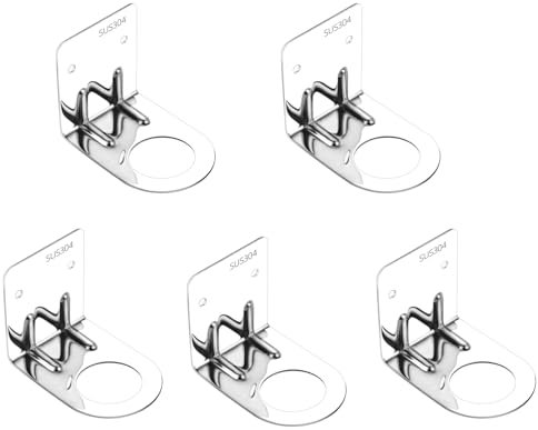 Seifenflaschenspenderhalter, Wandmontage, Pumpe, Handständer, kein Stanzen, Edelstahl, Handpumpe, Flaschenständer für Küche, Bad, 5 Stück (Silber)