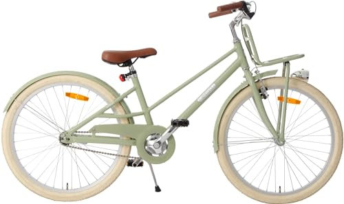 AMIGO Urban - Kinderfahrrad Jungen - 24 Zoll - Mit Rucktrittbremse und V-Brake - 8-12 Jahr - Grün