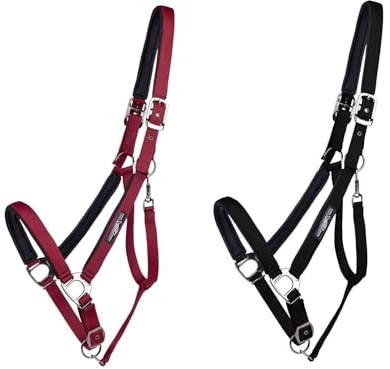NETPROSHOP Deluxe Halfter für Zugpferde und Kaltblüter Größe XXFull Bordeaux oder Schwarz, Groesse:Kaltblut, Farbe:Bordeaux