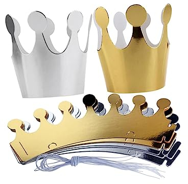 ifundom Geburtstagskrone aus Papier, Gold, für Kinderparty