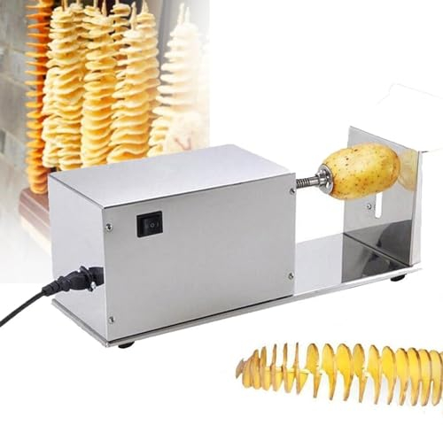 Cortadora De Patatas Tornado Eléctrica, Cortadora De Patatas Torcidas, Máquina De Torre De Patatas, Cortador De Patatas En Espiral for Frutas, for Frutas, Patatas, Chips Tornado, Pepino O Zanahorias