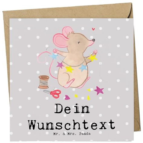Mr. & Mrs. Panda Personalisierte Deluxe Karte Maus Basteln - Geschenke, Kreatives, Grußkarte Selbst Gestalten, Selber Drucken, DIY, Geburtstagskarte, Hochzeitskarte, Geschenk