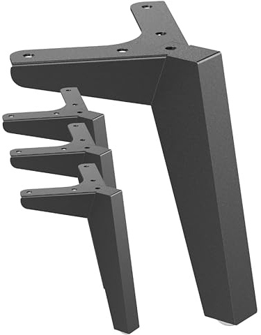 Topsair 6 Inch Furniture Legs Metal Matte Black Modern Bench Legs for Sofa/Cupboard/Ottoman Bench, Set of 4