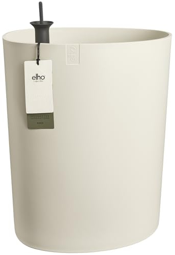 elho Eden Aquacare High 40cm Blumentopf - Linen White | L 39 x B 43 x H 50.1 cm | für den Innenbereich | 100% recyceltes Plastik