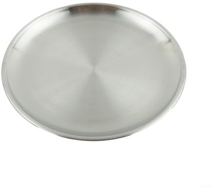 Klassische Edelstahl-Teller für den täglichen Gebrauch, 25,4 cm, rundes Design (17 cm)