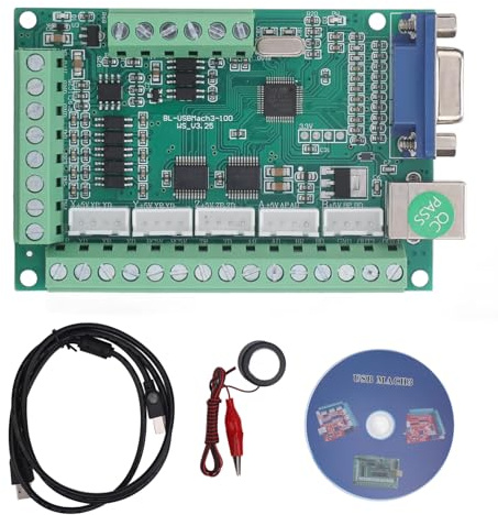 Lybunair V3.25 5 Axis Control Card Kit USB Motion Control Controller Board with Z Probe for CNC Carving Engraving Milling Machine 12V to 24V