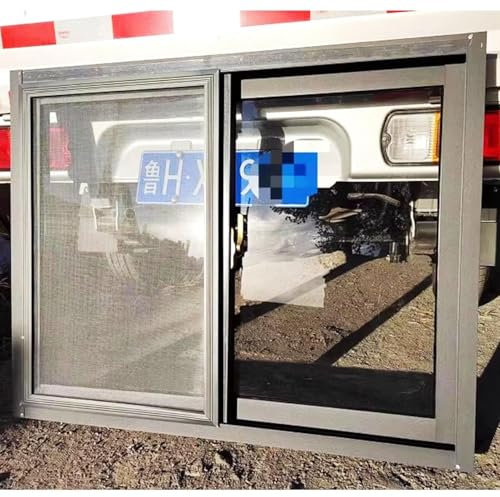Kellerfenster mit Aluminiumrahmen, 76,2 x 30,5 cm, mit bündig montiertem Schiebe-Design und Bildschirmschuppenfenster für verbesserte Belüftung und natürliches Licht (B x H x H): 50 x 40 cm
