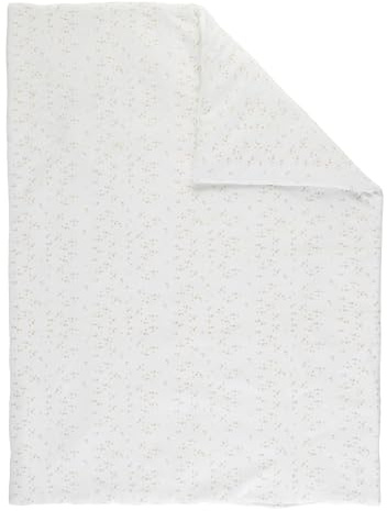 Nattou Kleine Kuscheldecke für Babys aus Baumwolle und Polyester, Ca. 100 cm, Flo, Oli & Ernest, Weiß
