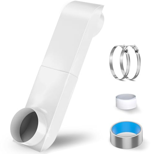 Periscope Dryer Vent Connector Kit, Upgraded 304 Stainless Steel Adjustable 9.5-14.5 Telescoping Dryer Vent Duct Fit all 4 in Outlet Tight Space Slim Flat Exhaust Duct Pipe Hose Replacement Vents