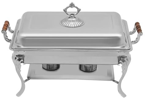 Chafing Dish - Calentador de alimentos de acero inoxidable, 9 L, 66 x 36 x 40 cm, para catering, buffet y fiestas