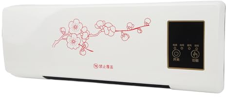 Fockety Mini Climatiseur, Refroidisseur d'Air Mural Portable 2000 W et Chauffage Avec Télécommande et Support, Ventilarice de RefroidIlement Silencieux pour LA Maison, le Bureau, LA Tent