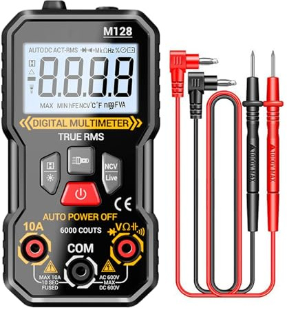 Multimetro digitale,Multimetro digitale intelligente 6000 perline | Strumento di misura per manutenzione industriale solare automobilistica elettrica domestica e batterie