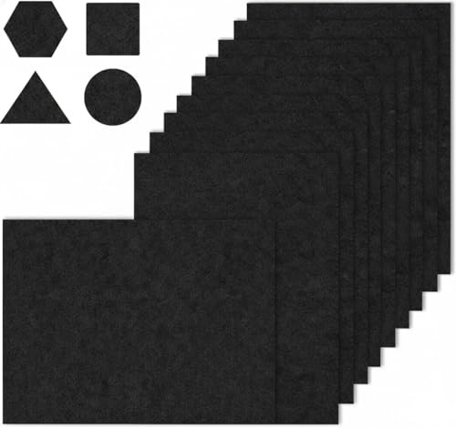 Self-Adhesive Felt Gliders for Cutting to Size, Pack of 10, 16 x 20 cm - 4 mm, Felt Gliders for Chairs, Self-Adhesive Felt Furniture Gliders Made of High-Quality Needle Felt, Chair Gliders, Adhesive