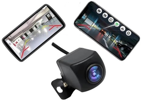 Telecamera Posteriore Per Auto Wireless WIFI 170 Gradi Telecamera Per Retromarcia WiFi HD Per Visione Notturna Per Mini Telecamera Posteriore