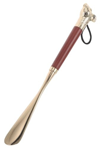 FOYTOKI Calzador Metálico de Mango Largo 32 Cm para Personas Mayores y Embarazadas, Ayudante Fácil para Zapatos y Botas, Calzador Resistente para Movilidad Reducida, Accesorio de Alcance