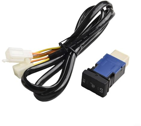 Risveglio 12V-24V beleuchteter Schalter für Sitzheizung, bernsteinfarbenes LED-Druckknopf-Set