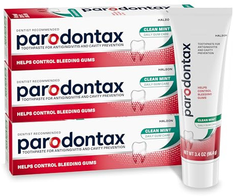 Parodontax Clean Mint Toothpaste For Gum Health, Helps Cavity Prevention, Anticavity And Antigingivitis - 3.4 Oz x 3