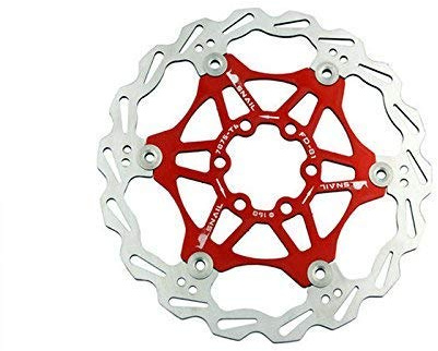 Snail Disque de frein flottant pour vélo, VTT, 160 mm (rouge)