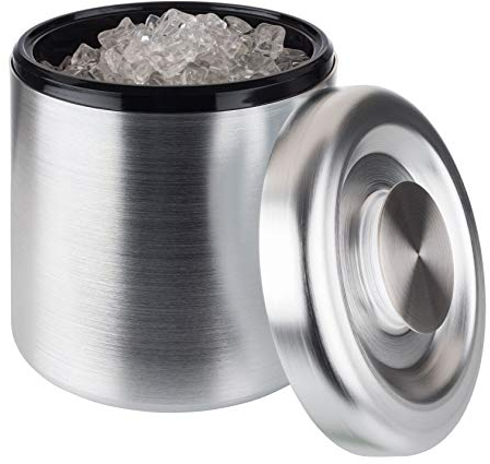 Buddy's Bar - Icebox, Secchiello per Il Ghiaccio di Alta qualità con capacità di 5 Litri, Contenitore per Ghiaccio in Alluminio anodizzato - 18,5 cm x 18,5 cm x 20 cm