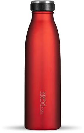 720°DGREE Edelstahl Trinkflasche “milkyBottle” - 1L - BPA-Frei, Auslaufsicher, Kohlensäure geeignet - Thermosflasche für Sprudel, Sport, Uni, Schule, Fitness, Outdoor, Camping