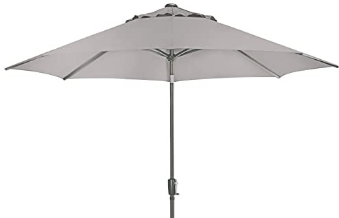 Dehner Sonnenschirm Milos, Ø 300 cm, Höhe 261 cm, Aluminium/Polyester, beige