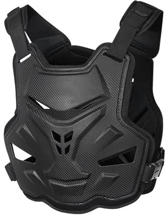 XEPAJS SJAPEX Adultes Gilet de Protection Armure Moto Equipement pour Motocross Vélo Scooter Skate Snowboard Ski, Plastron Gilet Moto Cross Armure Dorsal Protecteur Le Dos et la Poitrine