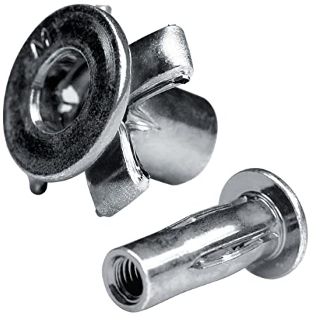 GOEBEL® - 250 x Spreiz-Blindnietmuttern Nietmuttern M8 Stahl verzinkt (Ø x L) 12,6 x 29,6 mm Blindmuttern Flachkopf Rundschaft geschlitzt Schaftende offen Einziehmutter Einnietmuttern