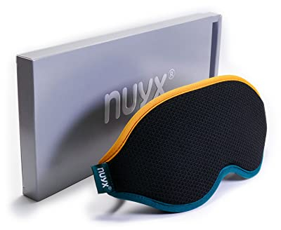 NUYX® Maschera per il sonno 3D/Occhiali per il sonno oscuranti/Maschera per gli occhi super confortevole/Patch (nero eclissi)