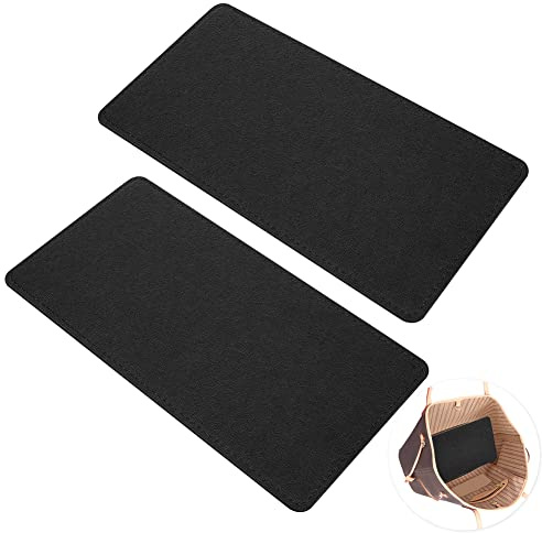 PandaHall 2 Stück Filztaschen Bodenformer 13.7 x 7 Zoll Einsatzbeutelboden Schwarze Geldbörsenböden Rechteckbeutel Liner Bordbeutel Bodenformer Für Handtaschen Ledertaschen Rucksäcke Reisetaschen