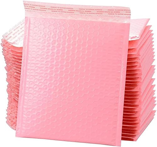 Ailovone Luftpolsterumschläge 50 Stück Gepolsterte Briefumschläge Farbige Luftpolstertaschen selbstklebende Gepolsterte Briefumschläge Wasserdichte Plastikversandbeutel Blickdicht (13 * 15+4cm)