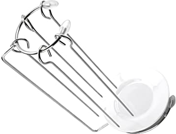 CAXUSD Soporte Colgante Para Brochetas De Barbacoa De Acero Inoxidable, Kit 5 Pinchos Para Asar, Parrilla Portátil Para Alimentos Camping y Actividades Al Aire Libre