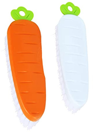 PRETYZOOM 2 STK Reinigungsbürste Für Karotten Schrubbbürste Mit Griff Fugenreinigungsbürste Haarbürstenreiniger Wäschebürste Schuhreiniger Weiches Fell Stahlwolle Plastik