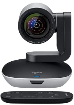 Logitech PTZ PRO 2 - Sistema professionale per videoconferenze (pan, inclinazione, zoom), zoom HD 10x, video HD, messa a fuoco automatica, telecomando, USB Plug and Play, PC/Mac - 960-001184