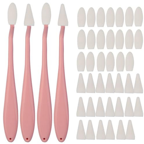 4 Stück Schwamm Radierstift, Zeichnung Papierwischer Set mit 40 Ersatz Schwammköpfen, Skizze Zeichenwerkzeuge, Spezielle Hochglanz Detail Radierstifte für Kunststudenten und Maler, Zeichnen Zubehör