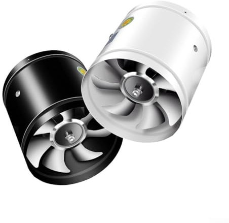 ReachMall Hohe Absaugleistung, einfache Installation, Inline-Rohrventilator, 200 mm Abluftventilator (schwarz)