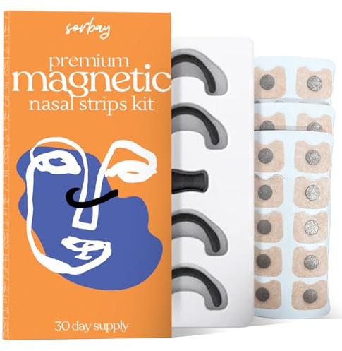Magnetic Nose Strip Breathing 60pc Nose Magnet for Breathing Magnetic Nasal Strips Magnet Nose Magnets Anti Snoring Devices - Snoring Aid Skin Friendly Nose Strips (UK Brand)