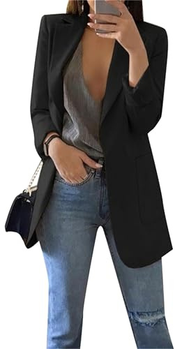 EFOFEI Lady's Lapel Blazer Cool Fashionable Suit Fashion and Elegant Slim Suit Jacket