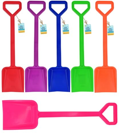 Electoys Plastic Shovel 45cm Kids Spade | Beach Spades Sand Pit Accessories | Garden Digging Shovel for Children | Soil Scoop Sand Seaside Sandpit Toys for Kids | Assorted Colour | 1 Pack