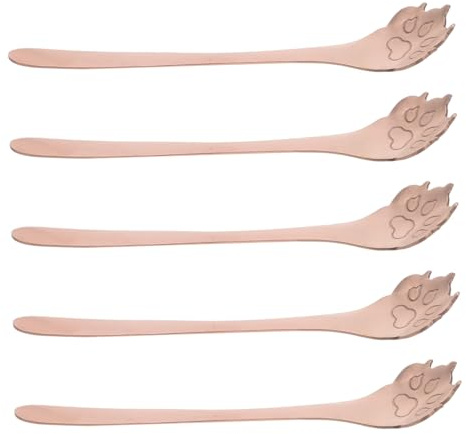 Ciieeo 5pcs Stainless Steel Espresso Spoons Stirring Spoon Dessert Teaspoons for Stirring Dessert Coffee