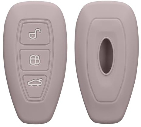 kwmobile Funda Compatible con Ford Llave de Coche Keyless Go de 3 Botones - Carcasa Protectora de Silicona para Llave de Coche - Case en Nube Violeta