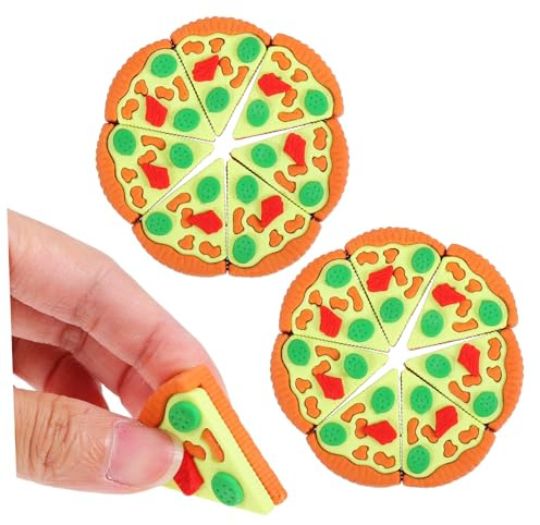 DEARMAMY 30 pezzi Cancelleria Forma di Pizza Triangolare in Tpr di Gommini Divertenti per Premi Scuola e Gadget Festa Compleanno per Ragazzi e Ragazze