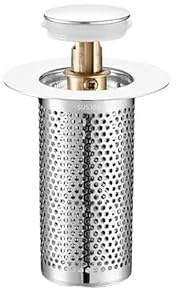 Stainless Steel Floor Drain Filter Washbasin Plug Anti Odor Pop-Up Bounce Core Basin Stopper Hair Catcher Shower Sink Strainer(Light Grey)