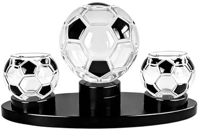 Set Decanter,Bicchiere da whisky in a tema calcio - Set Di Bottiglie Decanter Whisky 850 Ml - Per Papà Marito Mamma Cocktail Cucina Bar Feste Matrimoni Celebrazioni