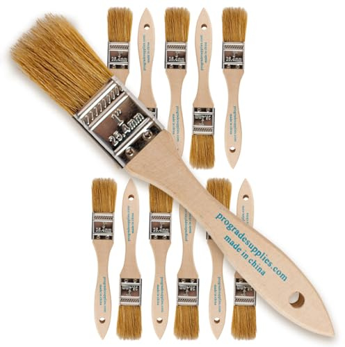 Pro Grade 1 Chip Brushes – Disposable Paint Brushes (12 Pack) DIY Pack for Touch Up, Trim & Detail Work