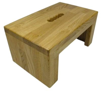 Holzbank Hocker Blumenständer Fußbank Fußtritt Tritt Eiche Holz massiv