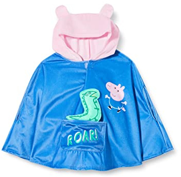 Barn pojkar George Pig poncho kostym med huva (2-3 år)