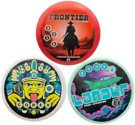 Disc Golf UK Starter Set with 3 Discs Frisbee Golf - Made in UK PDGA Approved