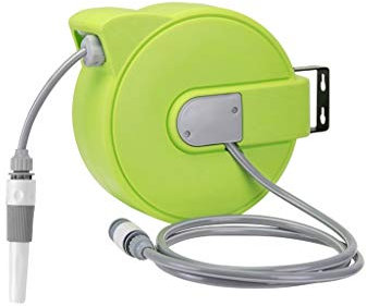 YUSHRO Schlauchaufroller, Drehung Auto An Der Wand Montiert Schlauchbox Mit Sprühdüse, Beliebige Längensperre Und Einfacher Rücklauf