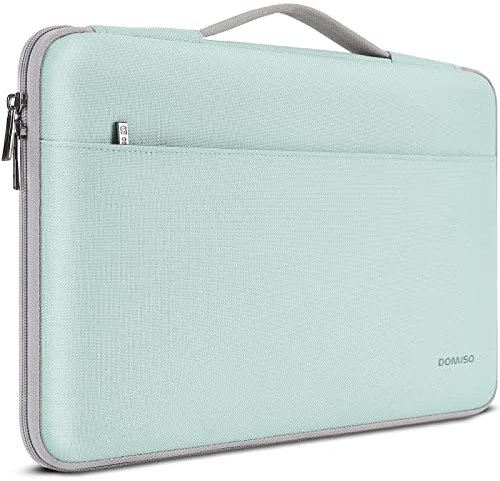 DOMISO 13.3 Pouces Housse Sac Portable Protection Ordinateur Sacoche pour 13 Lenovo Yoga C930/13 Surface Book 2 3/Surface Laptop Studio/Huawei MateBook D/ASUS ZenBook/Dell Inspiron 13,Menthe Verte